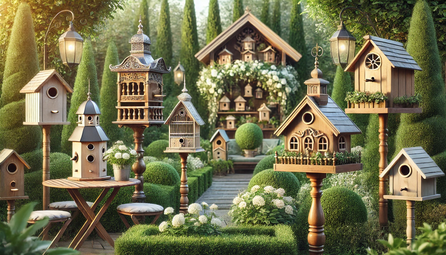 01 - Elegant Bird House Ideas To Beautify Your Outdoor Spaces