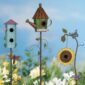 Charming Birdhouse Stake for Gardens and Backyards garden decor