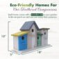 Decorative Birdhouse Handcrafted Rustic Design 6
