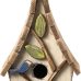 Decorative Outdoor Solid Wood Bird House with Pallet Roof 6