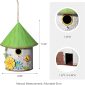 Hand-Painted Outdoor White Distressed Bird House - Metal Dimensions