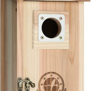 Outdoor Cedar Birdhouse with Metal Guard