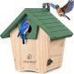 Wood Nesting Bird House with Predator Guard 1