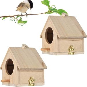 Wooden Bird House for Outside with Hanging Design 1